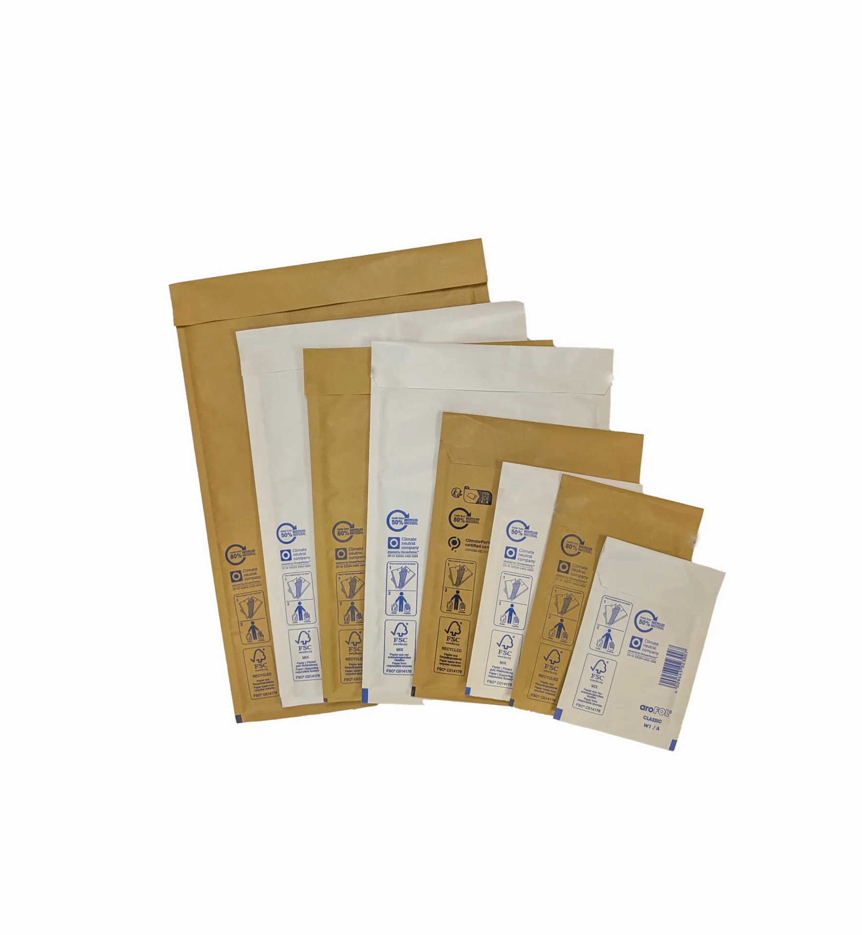 100 x Arofol Bubble Envelopes – 150mm x 215mm ( Size 3 Gold )